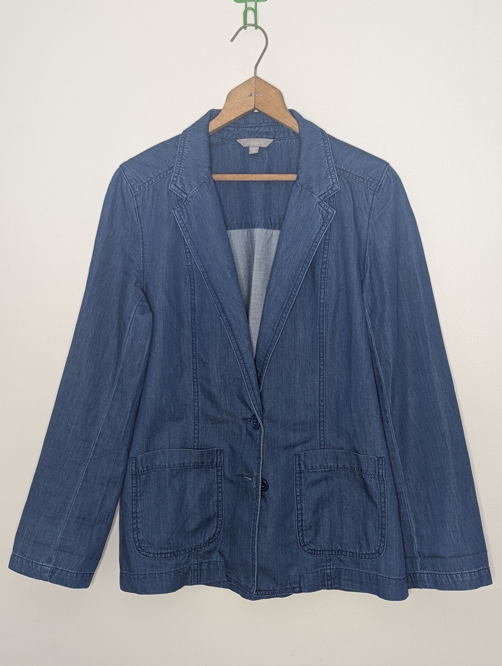 Rubbish Oversized Denim Blazer 100% Cotton Junior's Medium Nordstrom Brass Plum